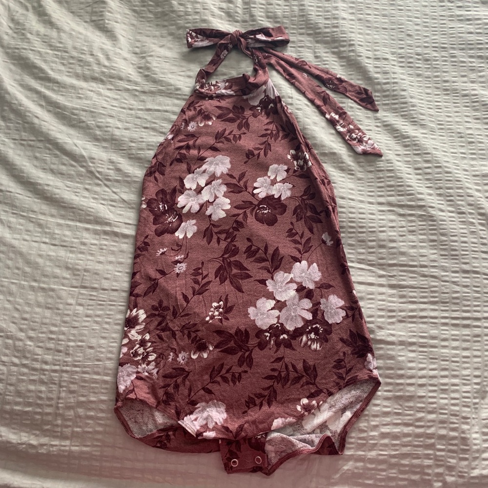 Floral Halter Bodysuit